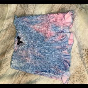 Shirred Tie Dye Crop Top